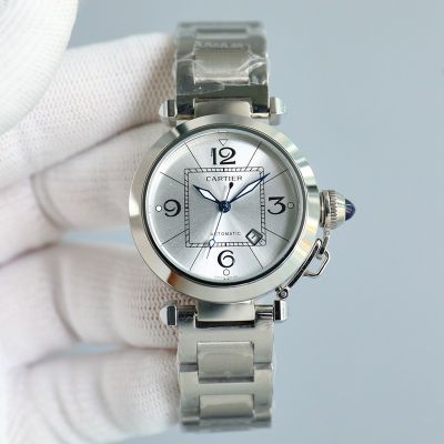 Cartier 32MM Steel Strap Imported Automatic Movement Women Watch